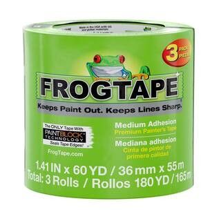 1.41 in. x 60 yds. Multi-Surface Green Painting Tape (3-Pack) | The Home Depot