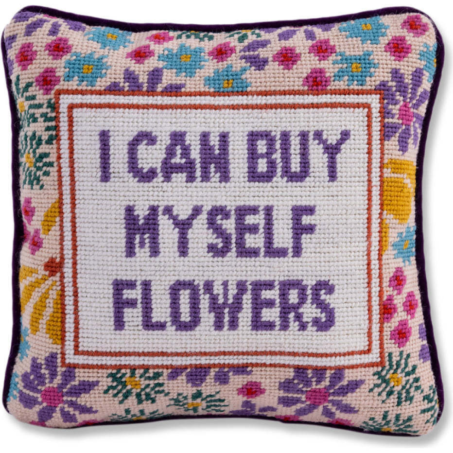 Flowers Needlepoint Pillow | Maisonette