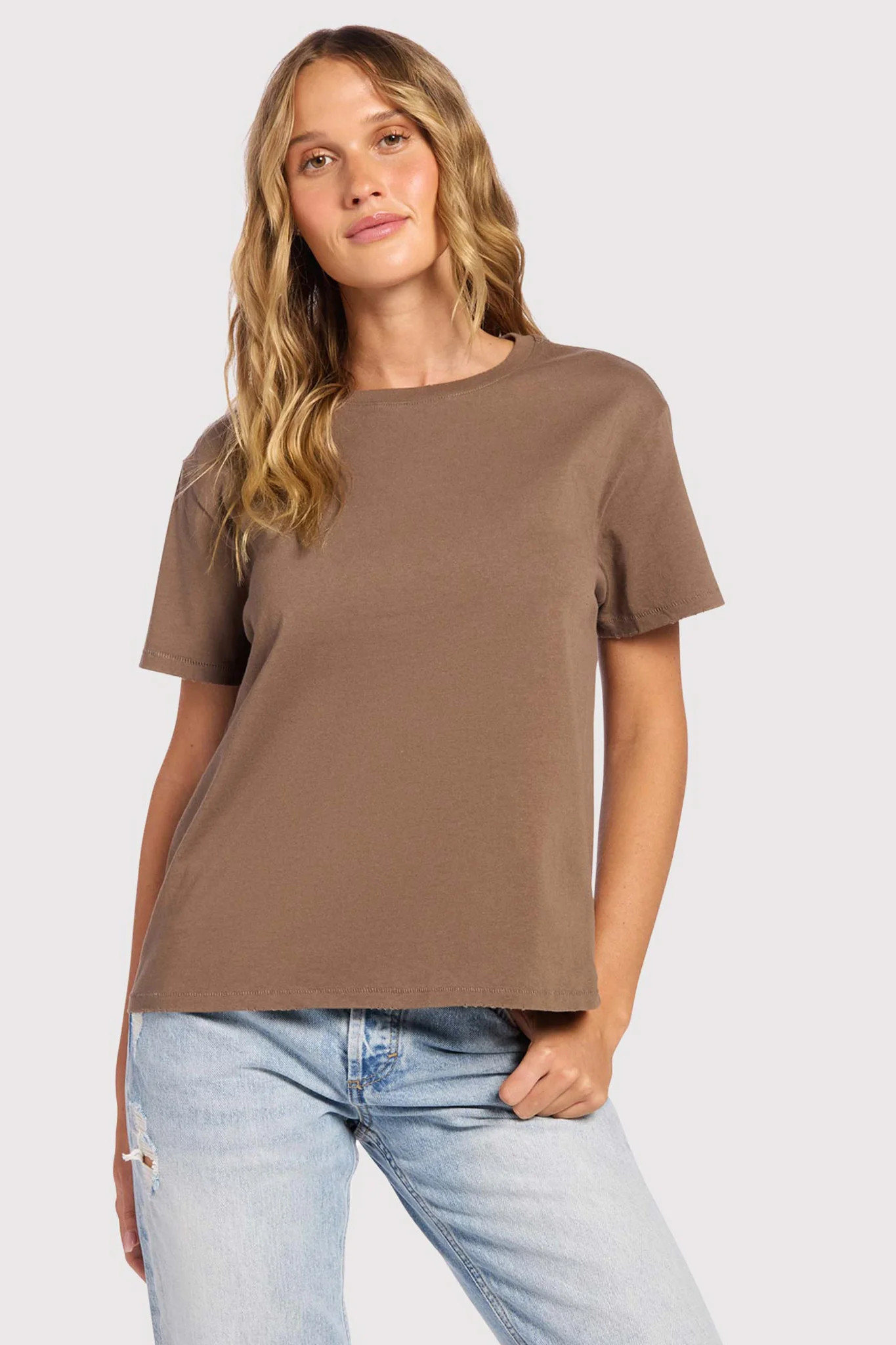 Vintage Cotton Everyday T-Shirt | Mocha | nuuds