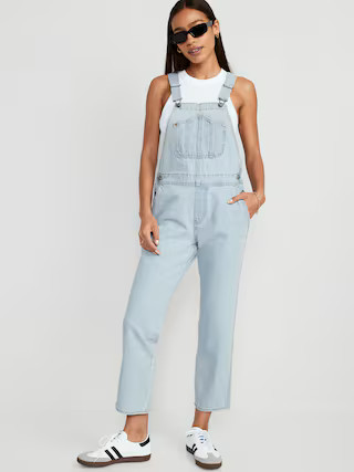 Slouchy Straight Ankle Jean Overalls | Old Navy (US)