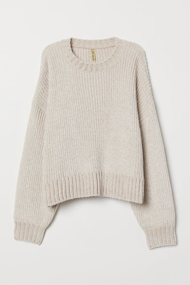 H & M - Rib-knit Sweater - Beige | H&M (US + CA)