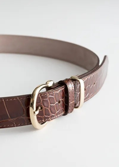 Croc Embossed Leather Belt | & Other Stories (EU + UK)