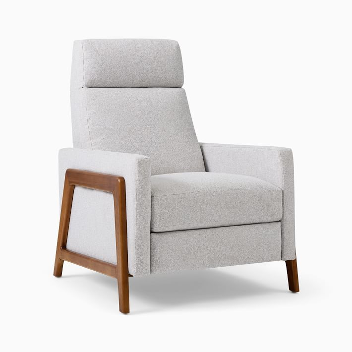 Spencer Wood-Framed Upholstered Recliner | West Elm (US)
