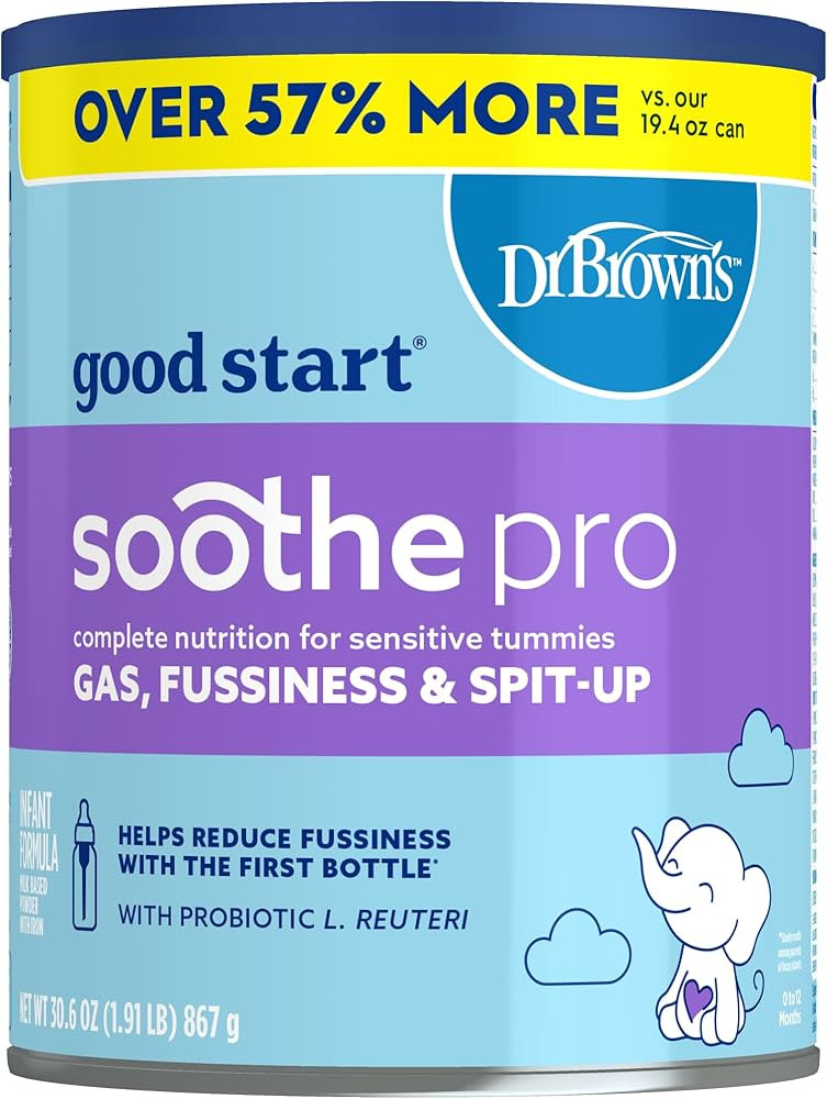 Good Start | Dr. Brown's Soothe Pro, Baby Formula Powder, for Sensitive Tummies, Gas, Fussiness a... | Amazon (US)