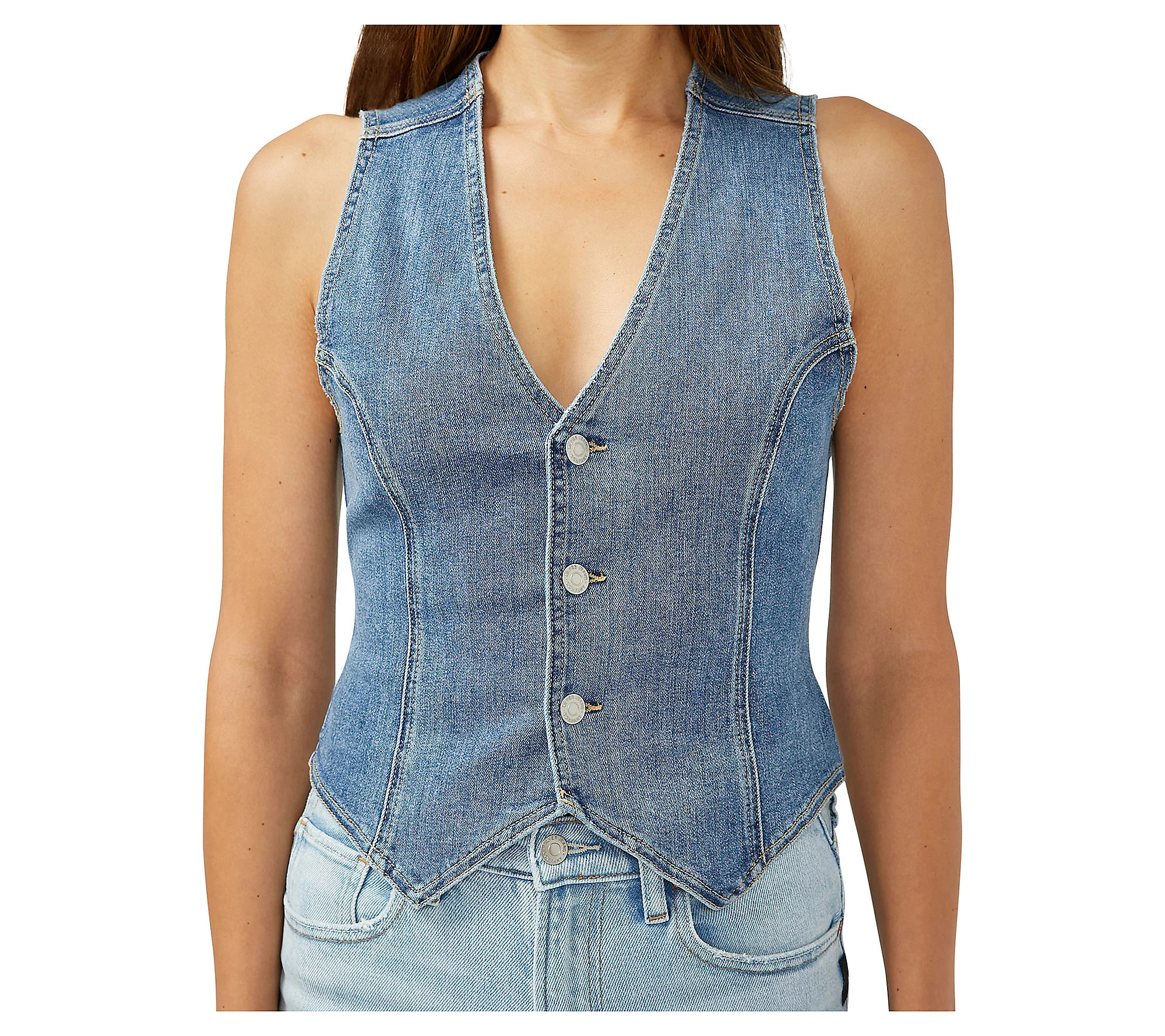 Silver Jeans Co. Women's Denim Vest | QVC