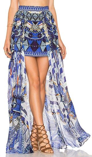 Camilla Short Full Overlay Skirt in Rhythm & Blues | Revolve Clothing