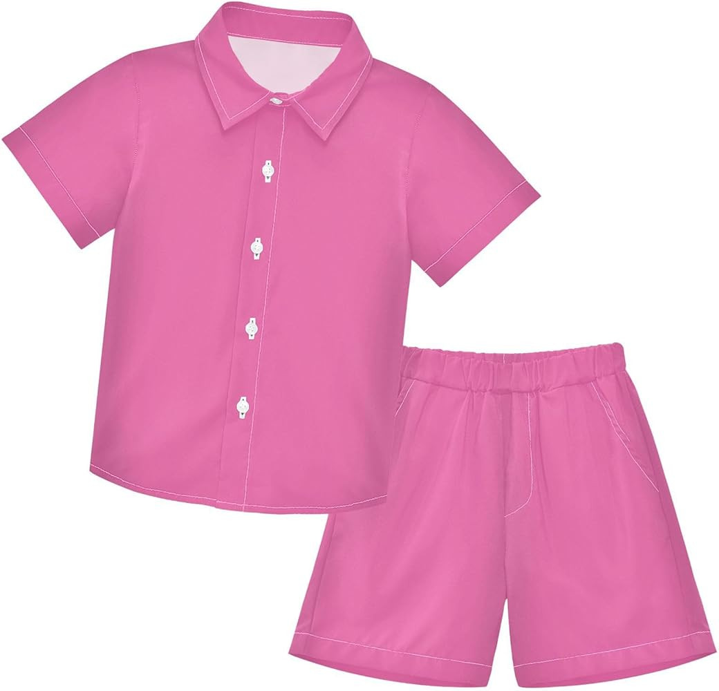 3T Toddler Boy Shorts Set Teal Hawaiian Button Down Shirts Summer Outfits for Little Boy | Amazon (US)