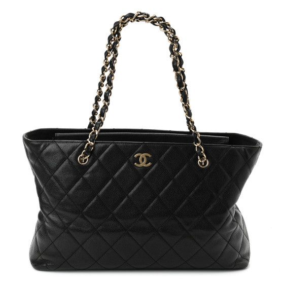 CHANEL Caviar Quilted Shopping Tote Black | FASHIONPHILE (US)