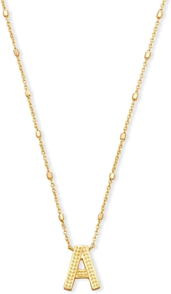 Kendra Scott Letters A-Z Pendant Necklace for Women, Fashion Jewelry, 14k Gold-Plated Brass | Amazon (US)