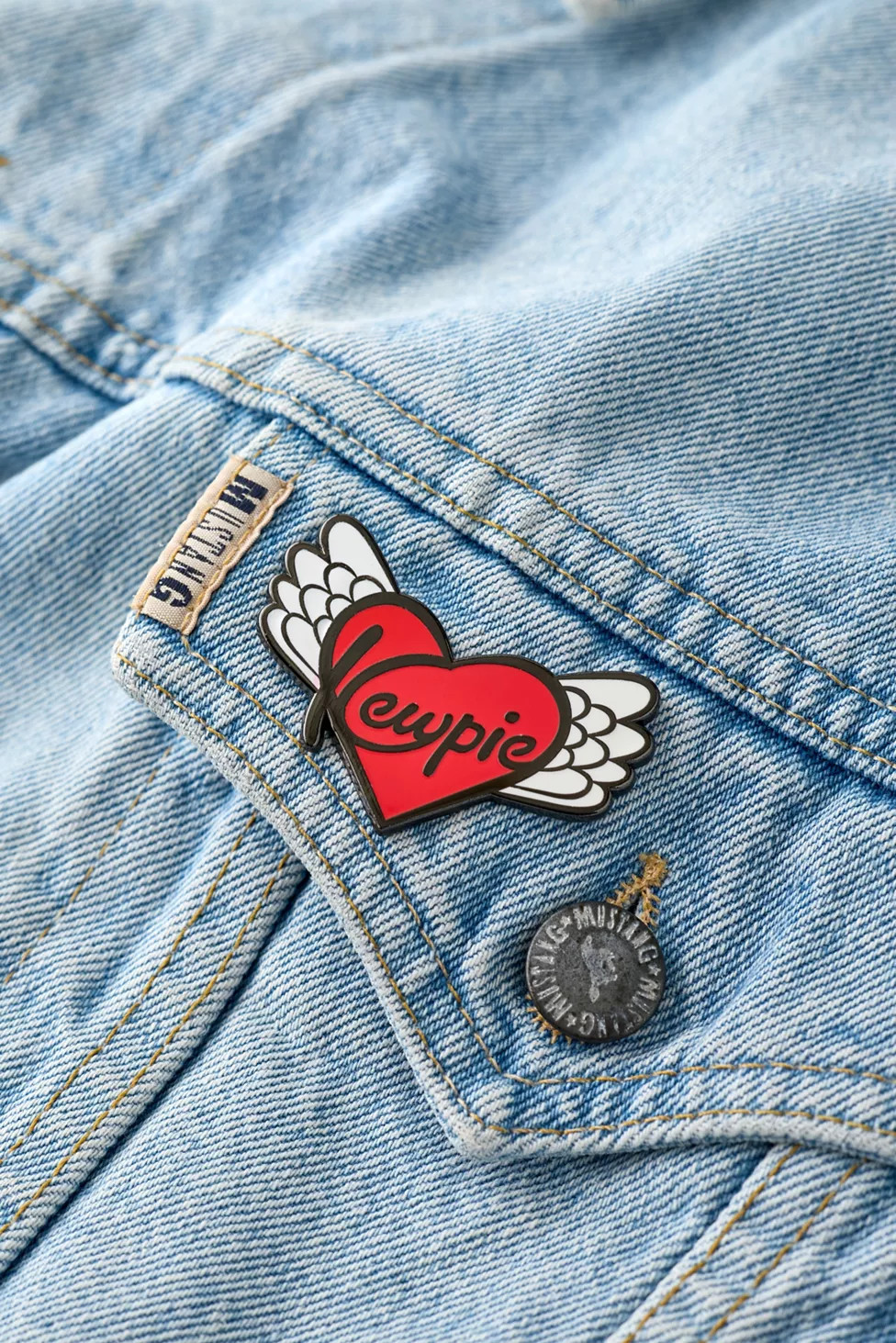 Kewpie X ONCH Heart Enamel Pin | Urban Outfitters (US and RoW)