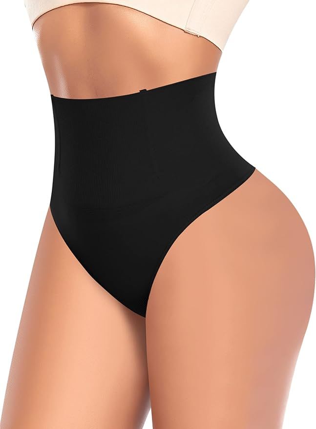 Tummy Control Thong Shapewear for Women High Waist Shaping Underwear Seamless Body Shaper Panties... | Amazon (US)