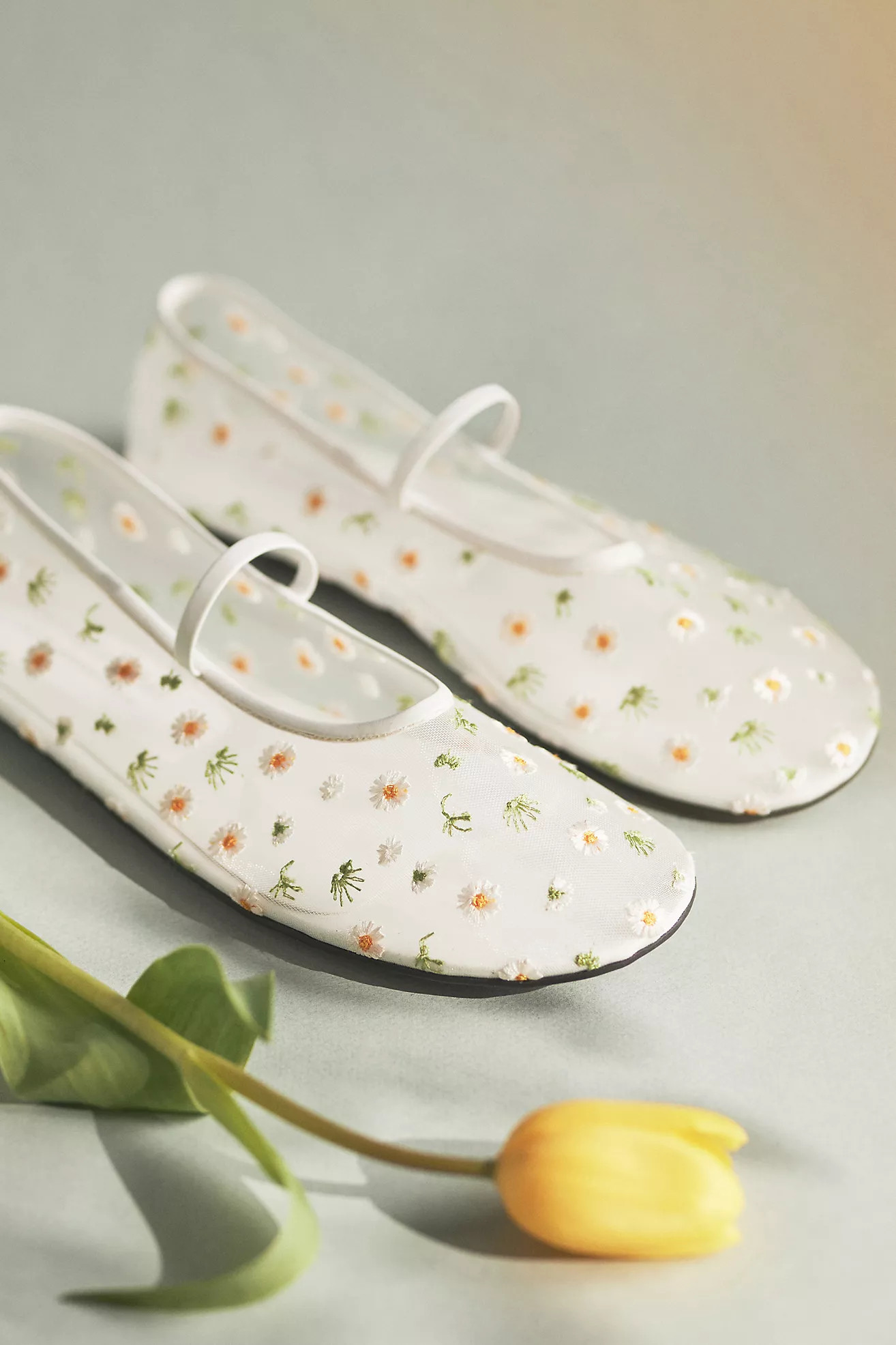 Jeffrey Campbell Floral Mesh Flats | Anthropologie (US)