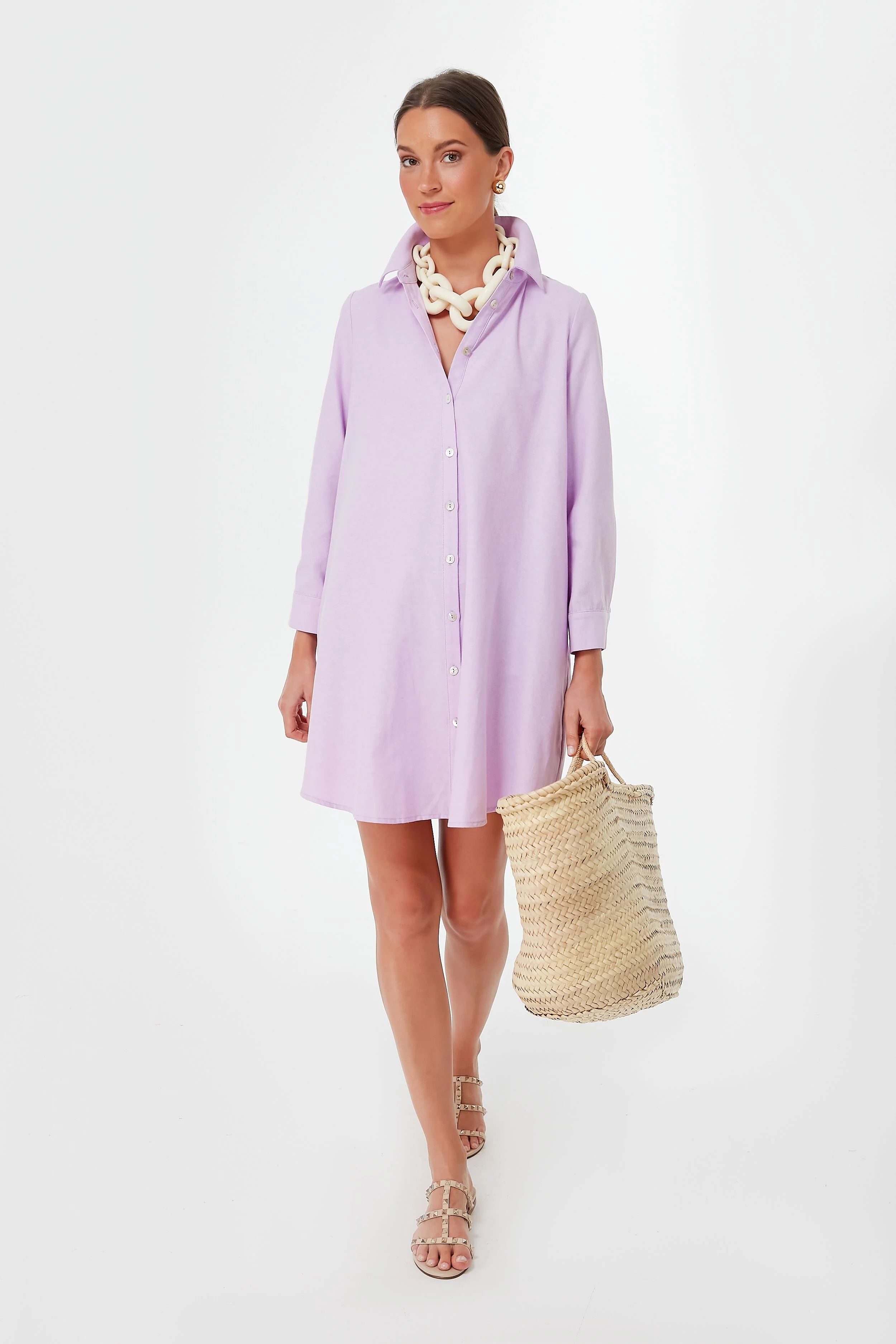 Lavender Oxford Harris Shirt Dress | Tuckernuck (US)