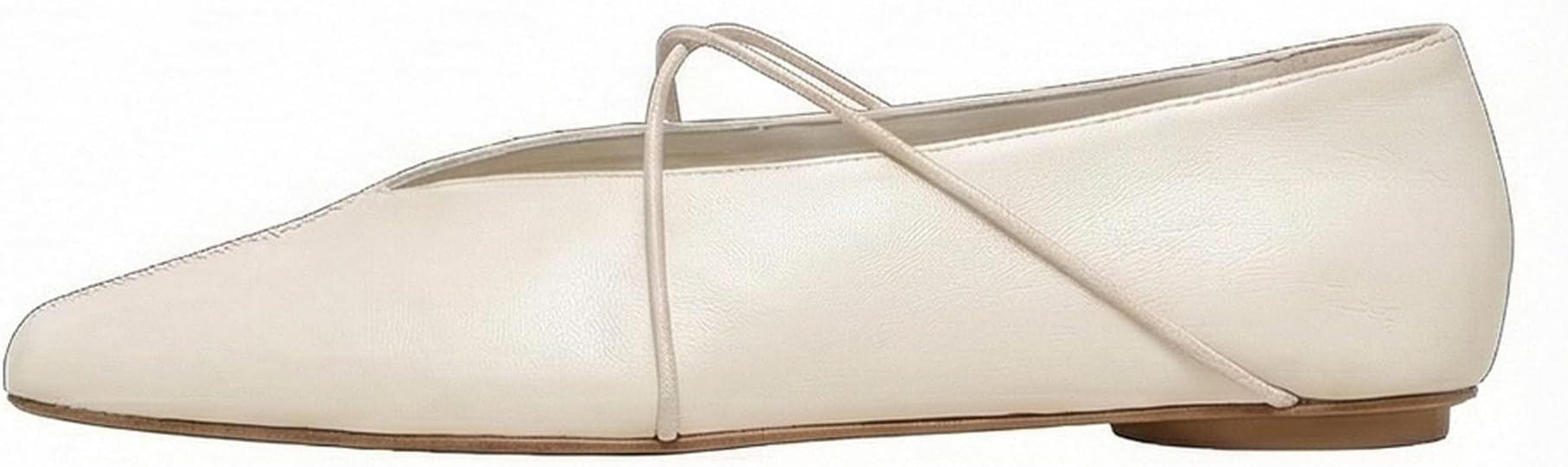 Women's Square Toe Ballet Flats Criss-Cross Straps Comfortable Slip On Mary Jane Flat Shoes for O... | Amazon (US)