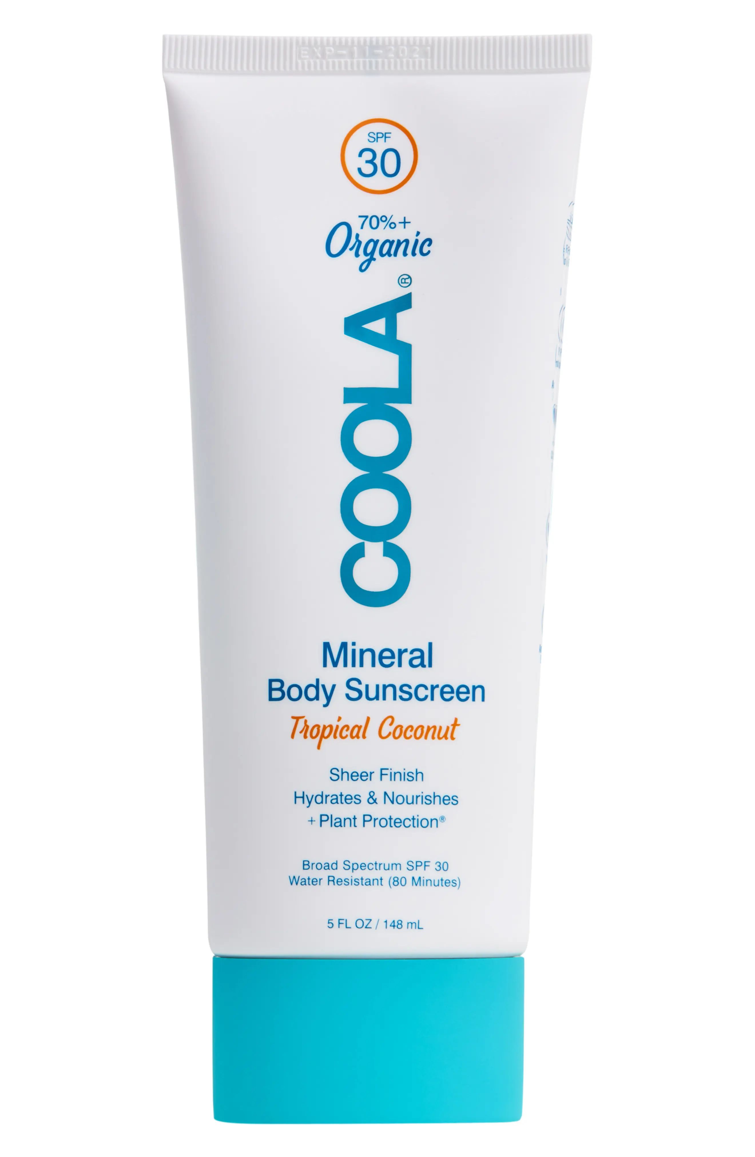 COOLA(R) Suncare Mineral Body Sunscreen Tropical Coconut SPF 30 at Nordstrom, Size 5 Oz | Nordstrom