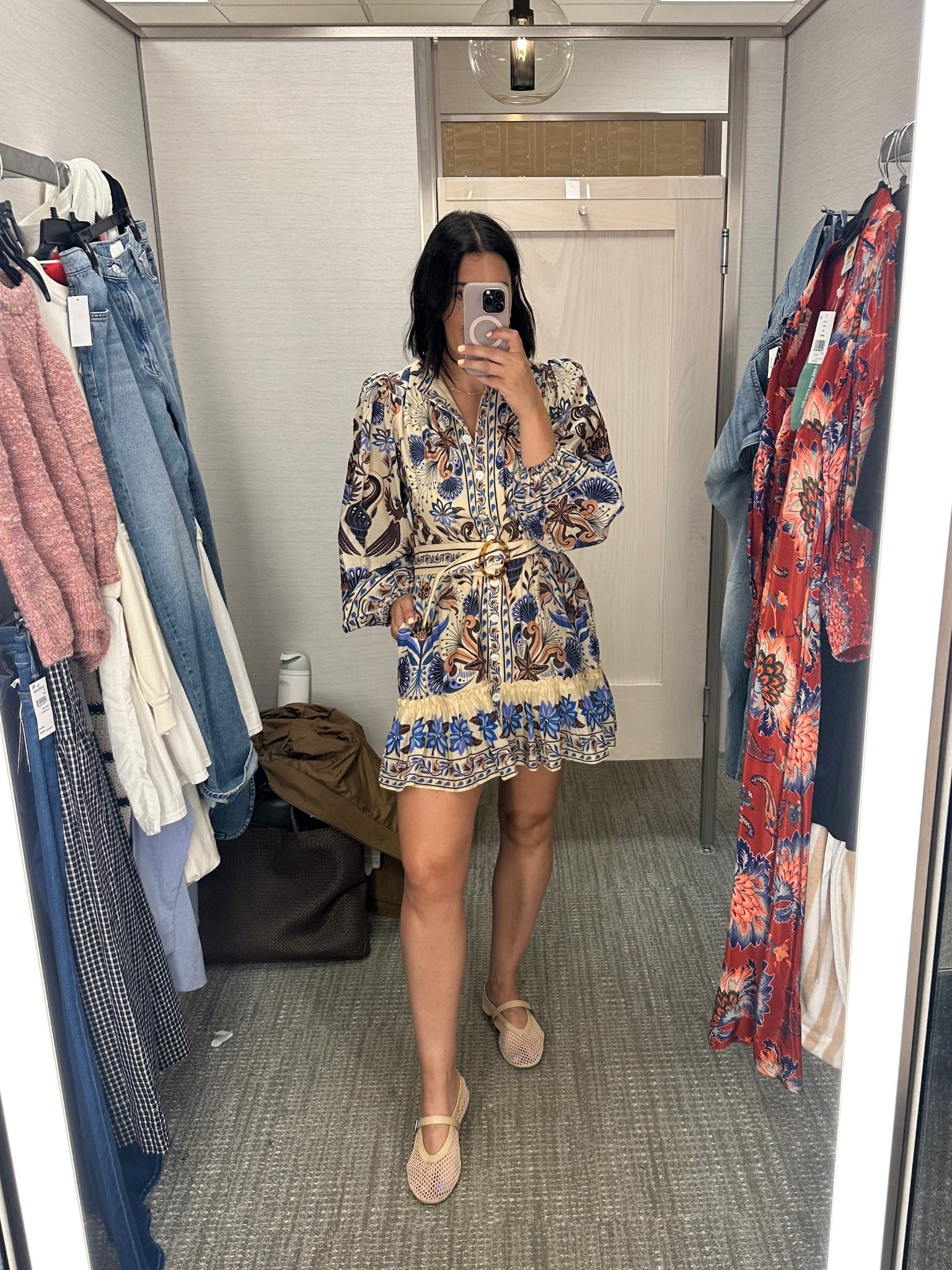 Love love love this Farm Rio dress!!! Wish it would have fit bc I would have taken it home! This is the large and I needed a medium. It runs BIG best I could tell! Such a gorgeous dress and the length was plenty long, too! This one will sell fast! 

#LTKSaleAlert #LTKOver40