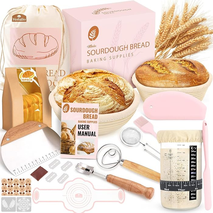 Sourdough Starter Kit, Sourdough Bread Baking Supplies, Sour Dough Starter Kits, Baking Gifts for... | Amazon (CA)