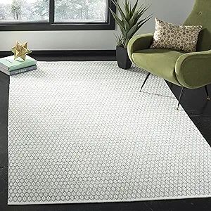 SAFAVIEH Montauk Collection Accent Rug - 3' x 5', Light Green & Ivory, Handmade Cotton, Ideal for... | Amazon (US)