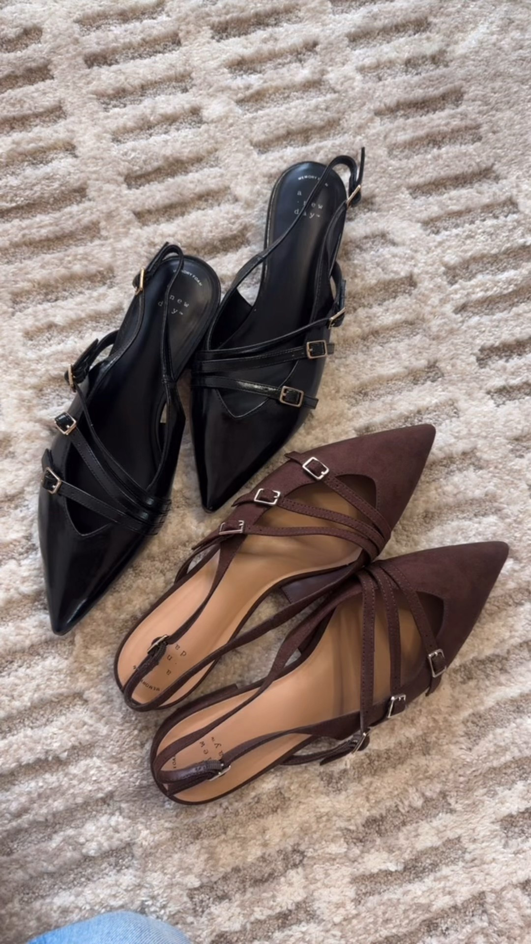 The cutest flats from Target 
My hair girl had them on and she said she could stand in them all day. I had to copy her and share 
Chocolate brown accessories 
Patent leather flats 
Budget friendly style 

#LTKShoeCrush #LTKStyleTip #LTKFindsUnder50