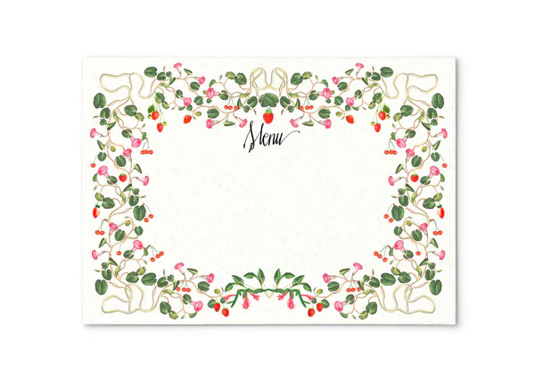 Berry Pom Pom Menus | The Avenue