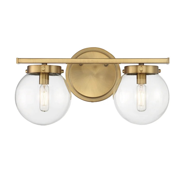 Trade Winds Lighting TW100051-NB Linda 2 Light Bathroom Vanity Light in Natural Brass - Walmart.c... | Walmart (US)