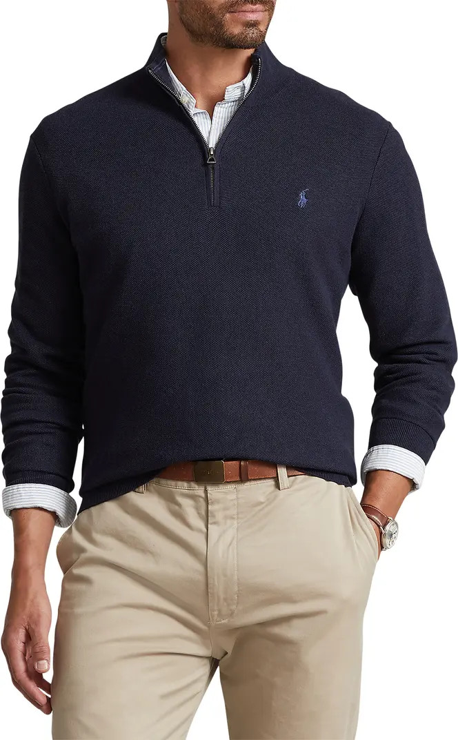 Pima Cotton 1/2-Zip Sweater | Nordstrom