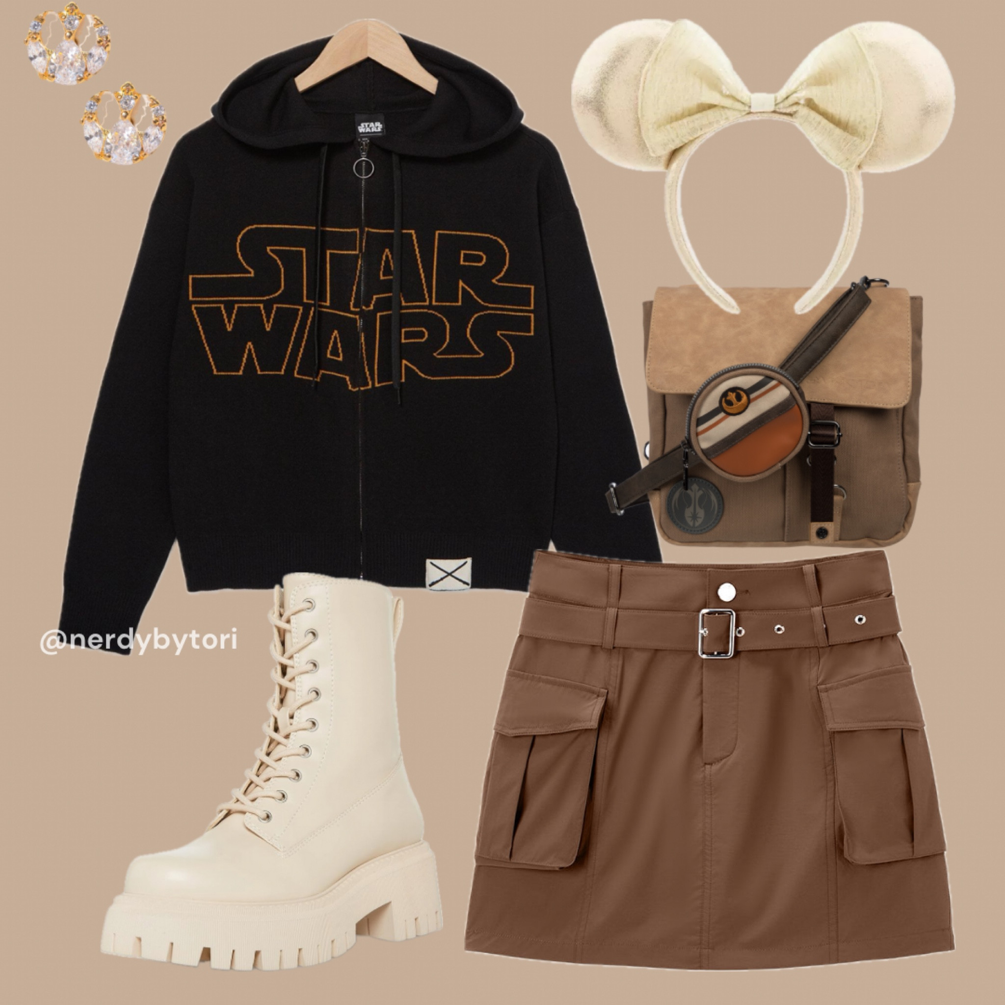 Neutral Star Wars fit 🪐⭐️
Skirt: “Belted American Cargo Skirt” from Peacebird
Bag: “Rey Utility Belt Bag and Convertible Crossbody” from Heroes and Villains
Earrings: “Star Wars Rebel Alliance Insignia Studs” from Girls Crew

#LTKFindsUnder100 #LTKStyleTip #LTKTravel