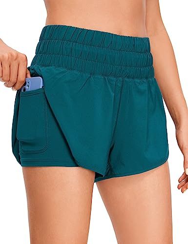 CRZ YOGA 2 in 1 High Waisted Running Shorts for Women 3" - Split Breathable Athletic Tennis Gym W... | Amazon (US)