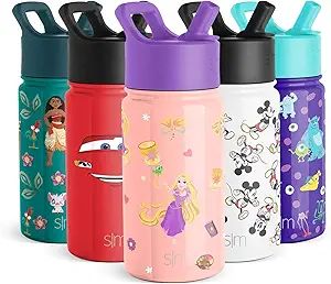 Simple Modern Disney Rapunzel Kids Water Bottle with Straw Lid | Reusable Insulated Stainless Ste... | Amazon (US)