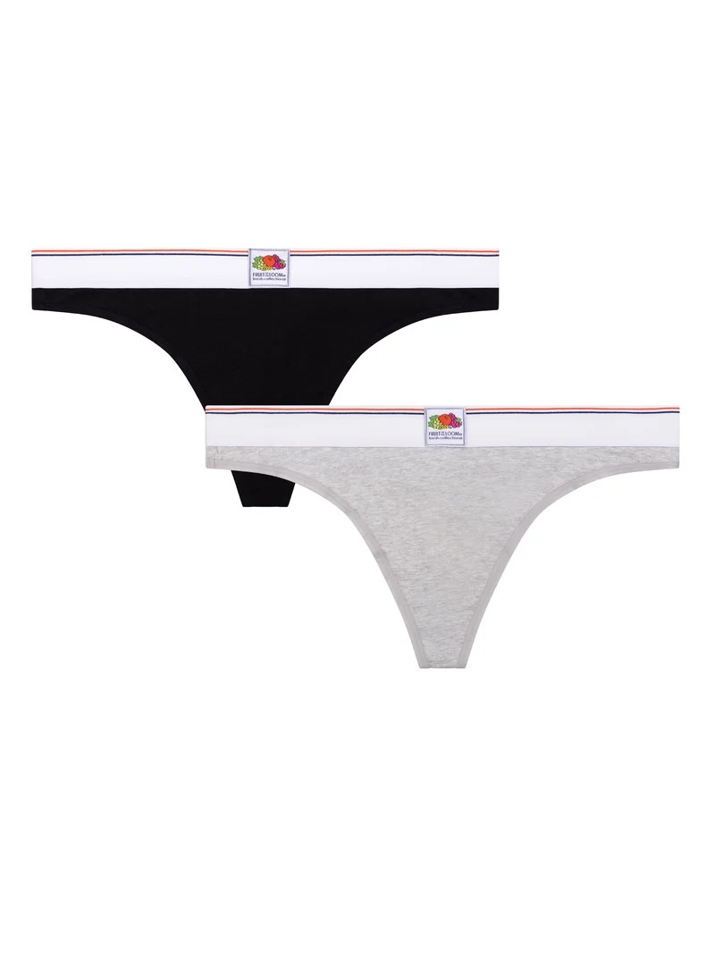 fresh collection® by Fruit of the Loom® cotton thong 2-pack | Walmart (US)