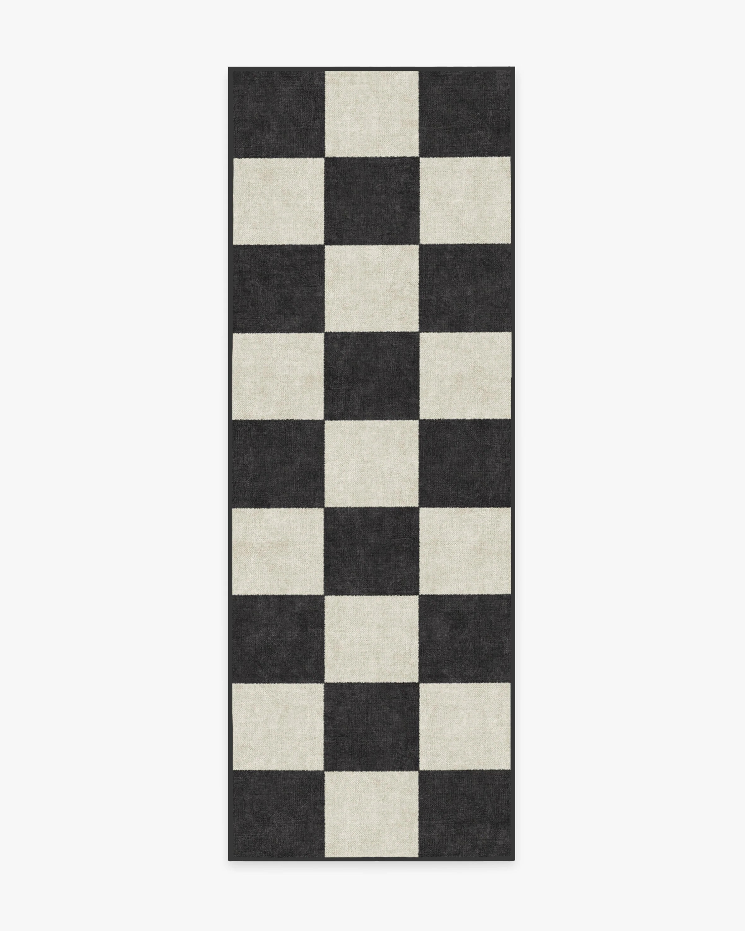 Jaque Checkered Black Rug | Ruggable