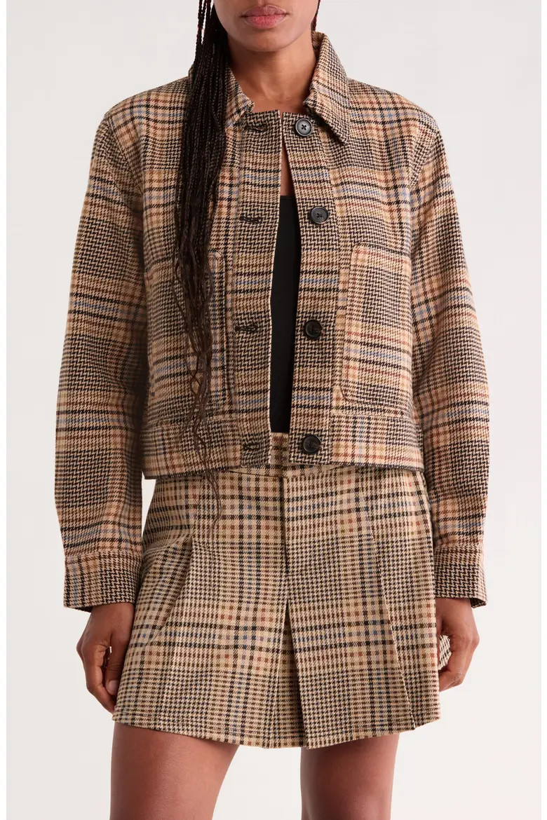 Sanctuary Cropped Plaid Utility Jacket (Women) | Nordstromrack | Nordstrom Rack