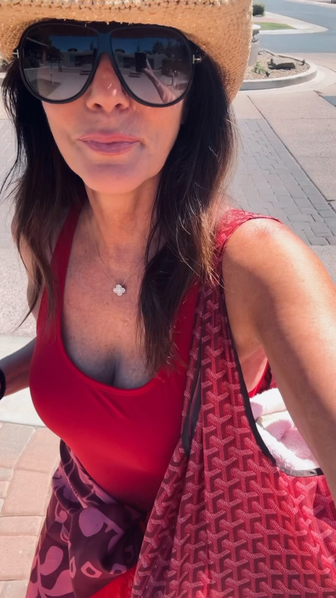 Finished my shift as lifeguard 😂 jk I love this $50 red suit from @Quince scarf worn as a sarong by @echonewyork
This suit is excellent quality, you can not beat it! More colors and styles too! I’m linking my favs (I have 3 so far!!) 



@onequince #quincepartner 