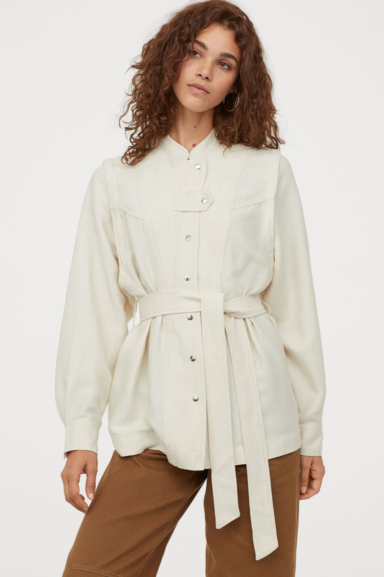 Shirt with Tie Belt | H&M (US + CA)