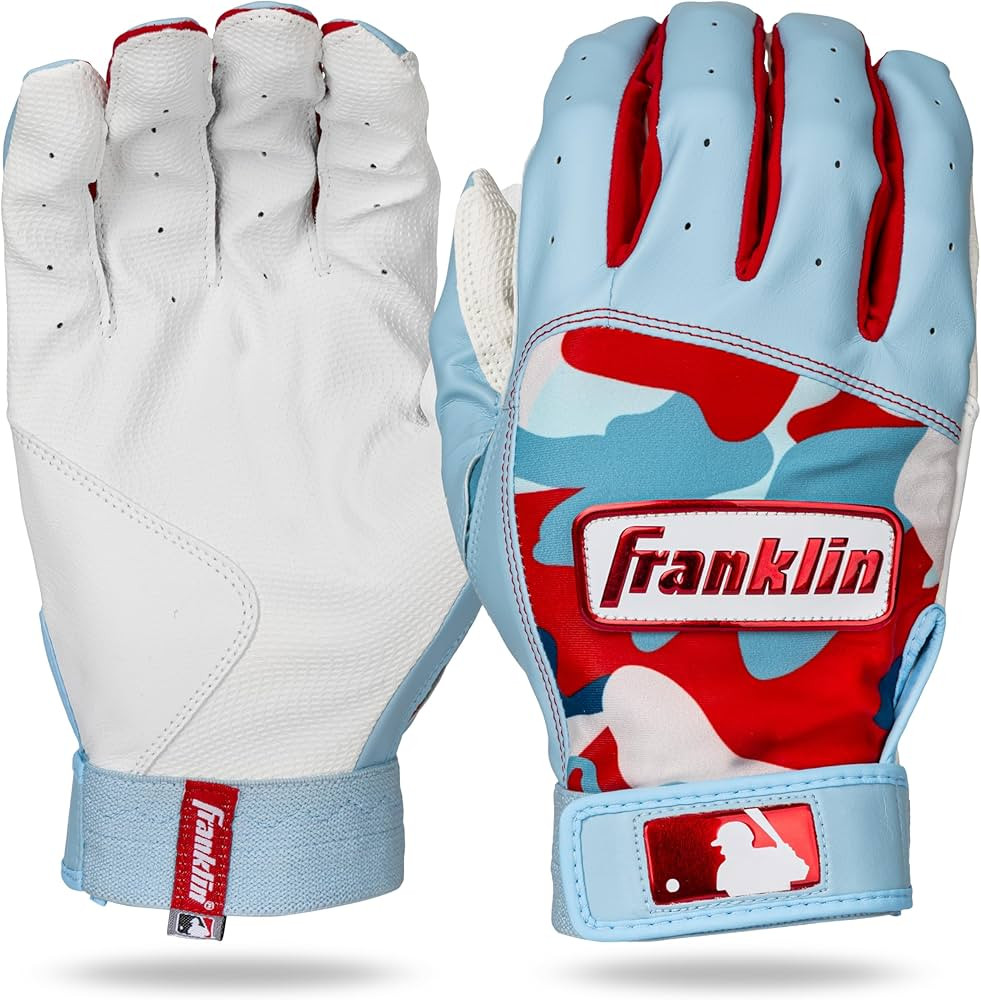 Franklin Sports MLB Adult Batting Gloves - Digitek Camo Baseball + Softball - Premium Leather - M... | Amazon (US)