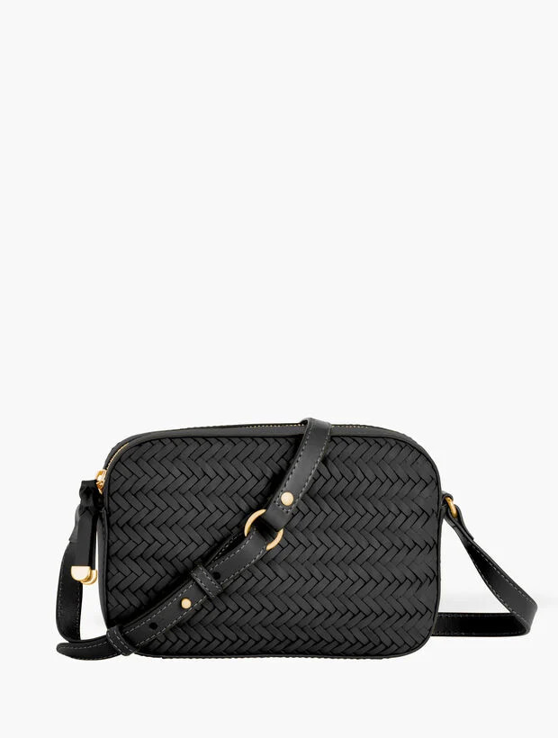 Woven Leather Crossbody | Talbots