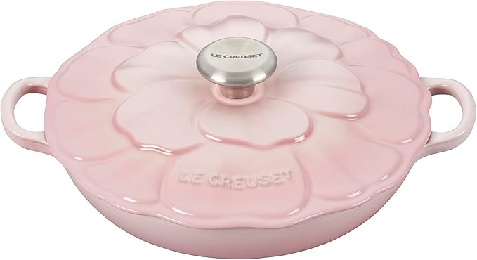Le Creuset Signature Enameled Cast Iron Petal Braiser, 2.25qt., Shell Pink | Amazon (US)