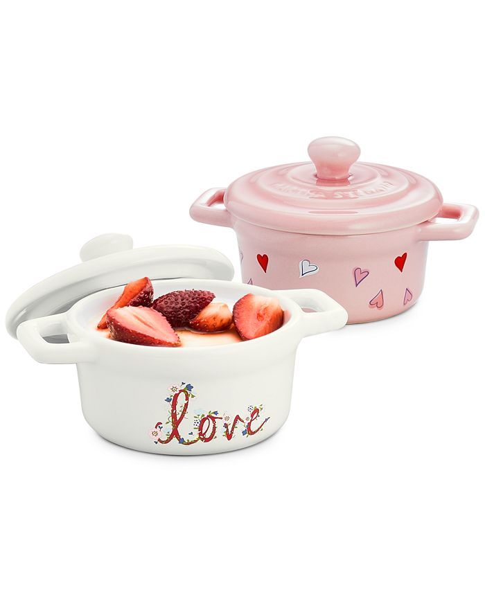 Martha Stewart Collection Ditsy Heart Cocottes, Set of 2 & Reviews - Cookware - Kitchen - Macy's | Macys (US)