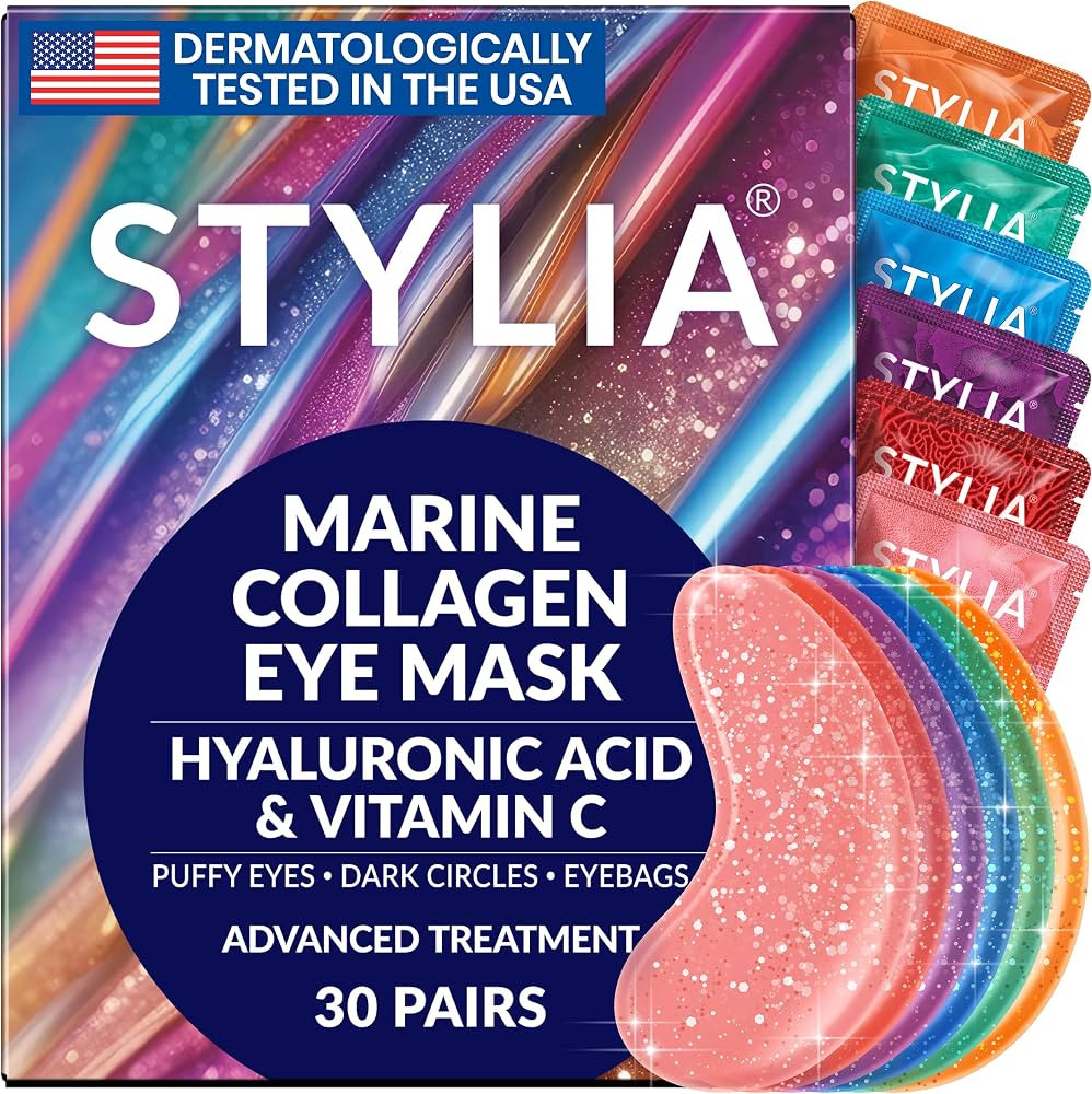 Under Eye Patches for Dark Circles and Puffy Eyes (30 Pairs), Marine Collagen Eye Mask for Puffin... | Amazon (US)
