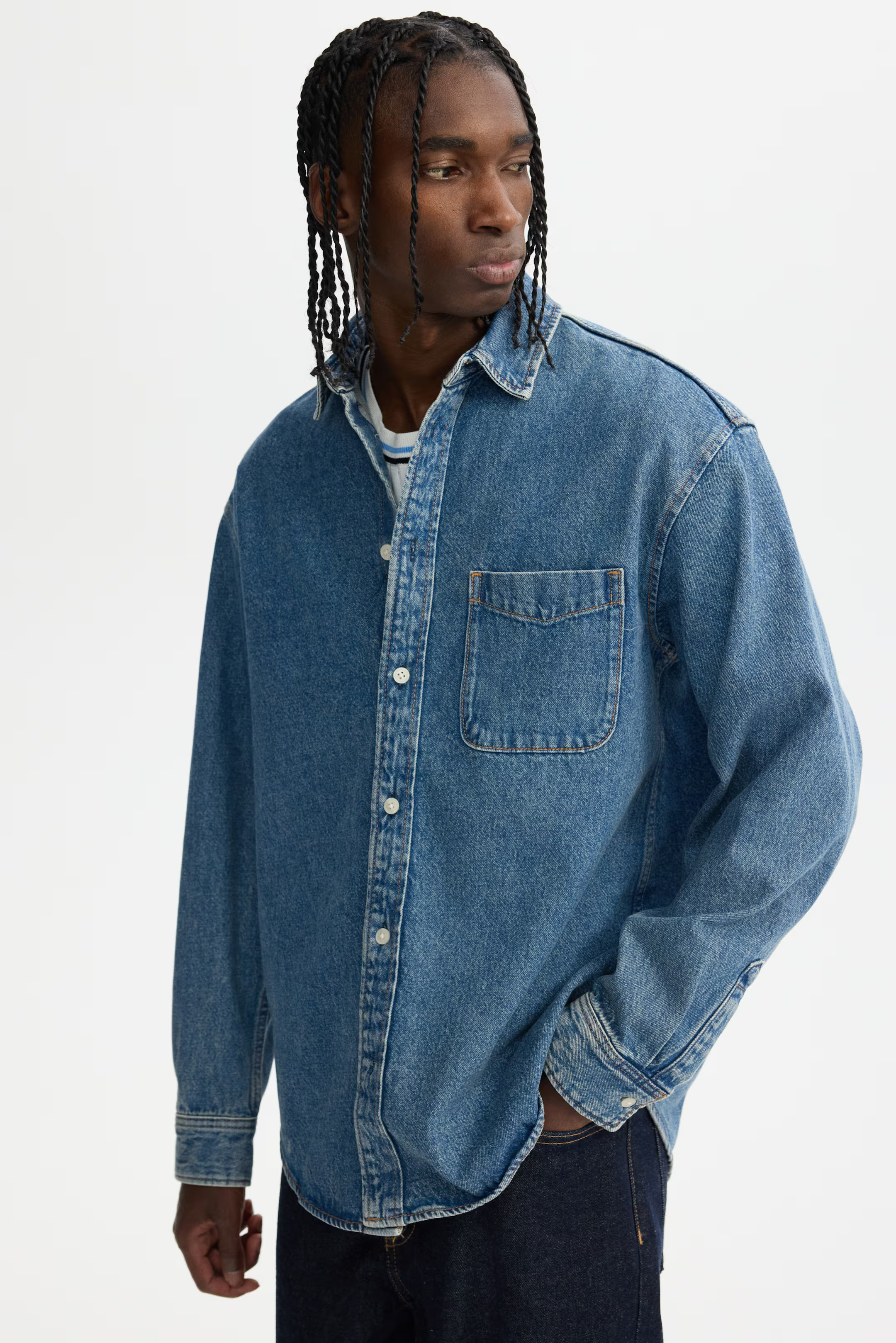 Loose-fit Denim Shirt | H&M (US + CA)