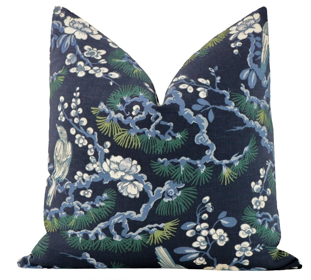 Trellis Linen Print // Navy | LITTLE DESIGN COMPANY