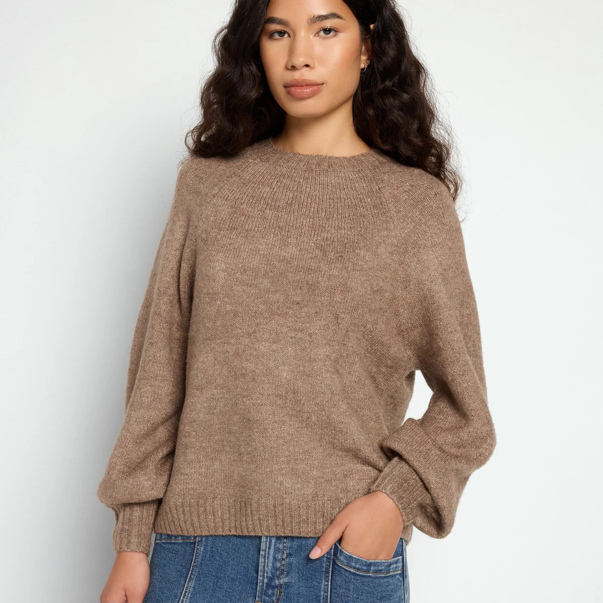 Balloon Sleeve Crewneck Sweater | Seventy Eight and Sunny