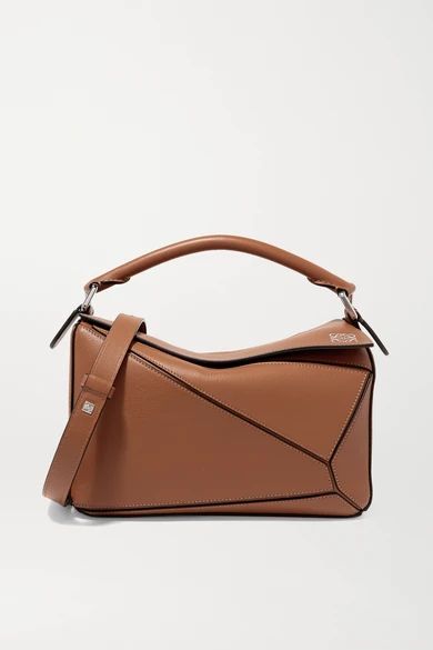 Puzzle small textured-leather shoulder bag | NET-A-PORTER (UK & EU)