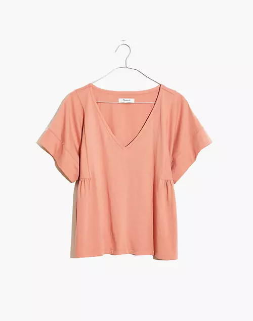 Supima® Cotton Flutter-Sleeve Tee | Madewell