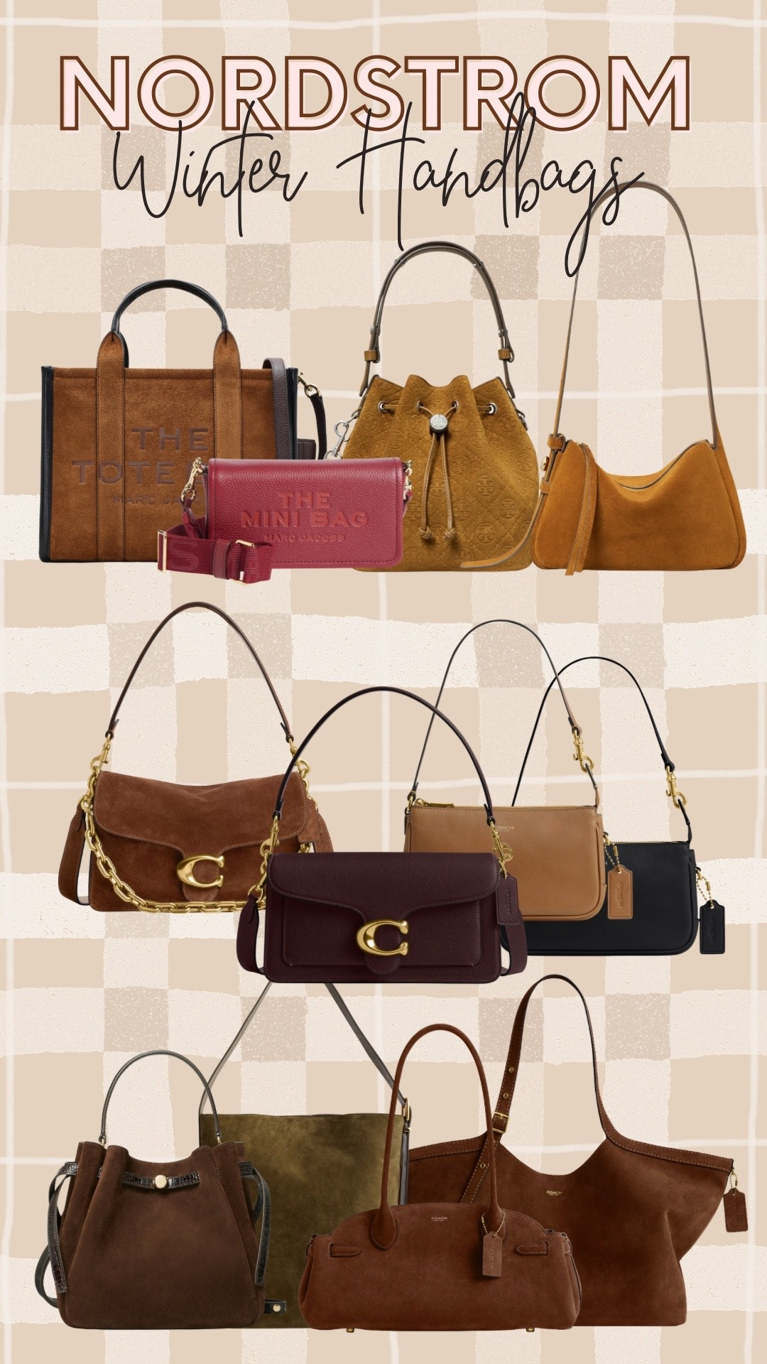 The perfect bags for winter! 

Romy bag, suede handbag, coach hand bag, Tory Burch, smiles and pearls 

#LTKselfcare #LTKTravel #LTKPetite