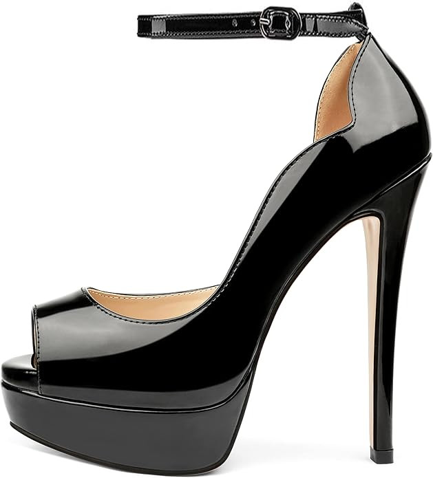 MERUMOTE Women's Platform Stiletto Heels Shoes Peep Toe Pumps 6 inch Heels for Dress Wedding Part... | Amazon (US)