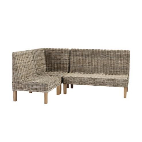 Rosalind 3 Piece Wicker Banquette - Corner and 30 & 48 Inch Benches | Ballard Designs, Inc.