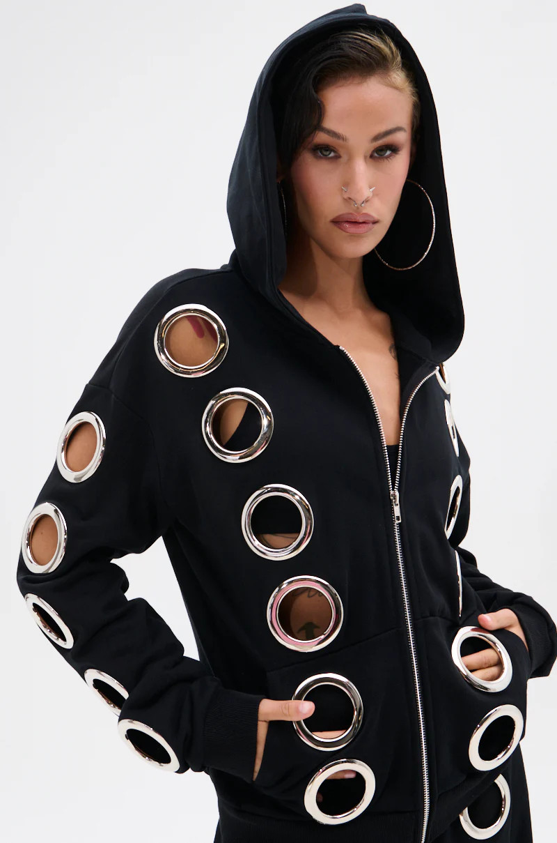 THROUGH THE NIGHT SWEATSHIRT WITH HOLES | AKIRA