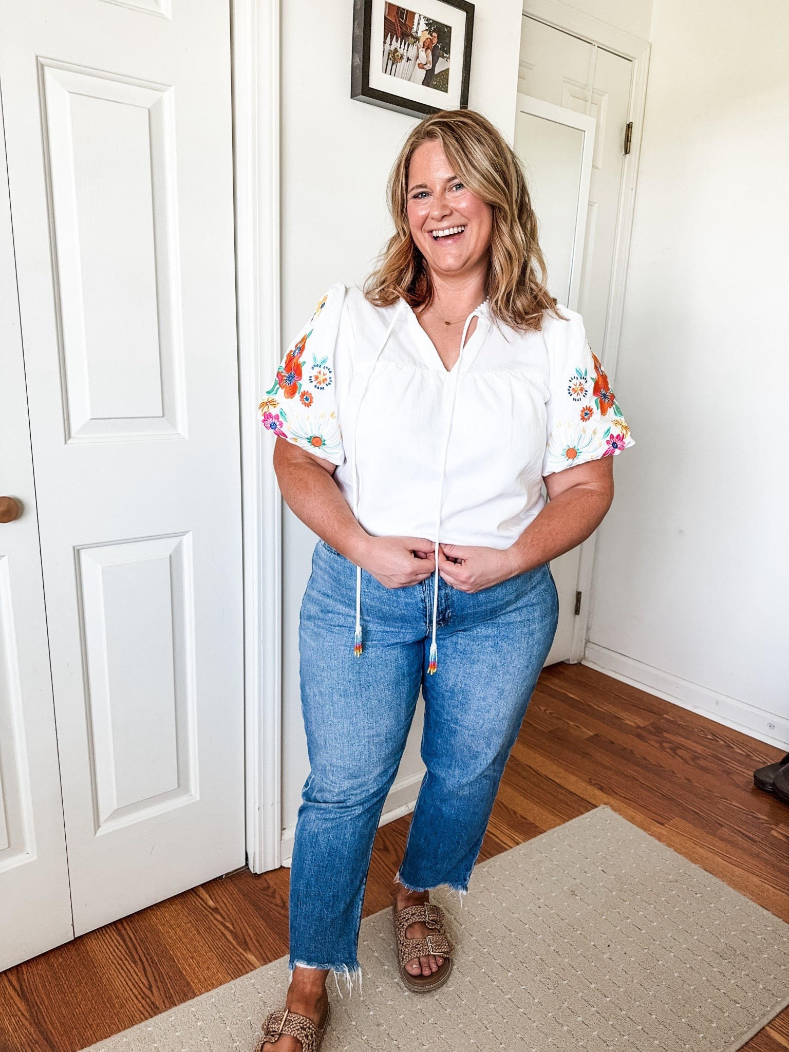 Wearing a large in the Amazon top - but I need to exchange for an XL - and a 14 X short in jeans.  The embroidered sleeves are so fun! Jeans go in and out of stock so linking a few other pairs as well.  

#LTKSeasonal #LTKMidsize #LTKPetite