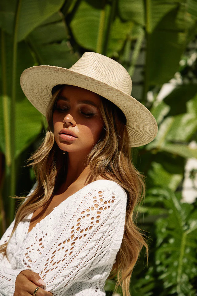 Miss Lola | Amenya Natural Palm Leaf Rancher Hat | MISS LOLA